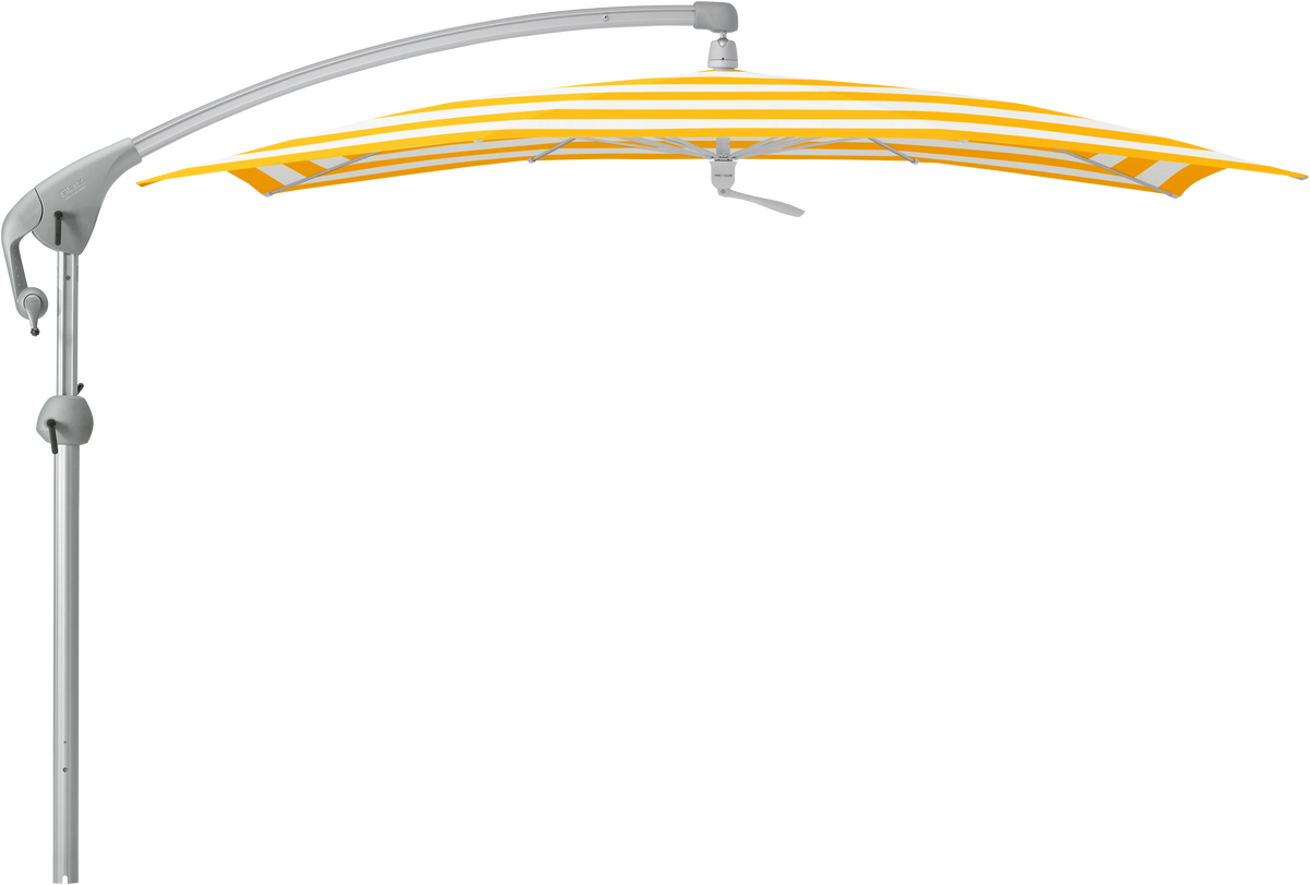 Glatz Parasol PENDALEX P+ carre Cat.5 624 Yellow Stripe Alu naturel eloxe
