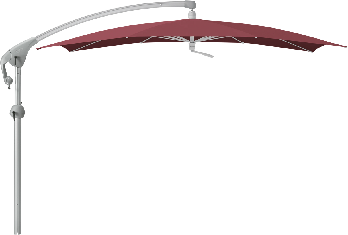 Glatz Parasol PENDALEX P+ carre Cat.5 644 Merlot Alu naturel eloxe