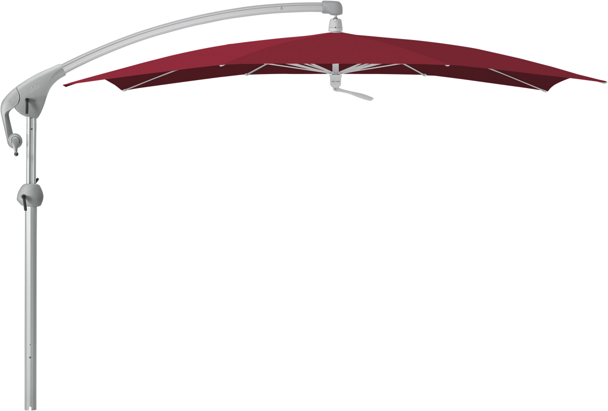 Glatz Parasol PENDALEX P+ carre Cat.5 645 Burgundy Alu naturel eloxe