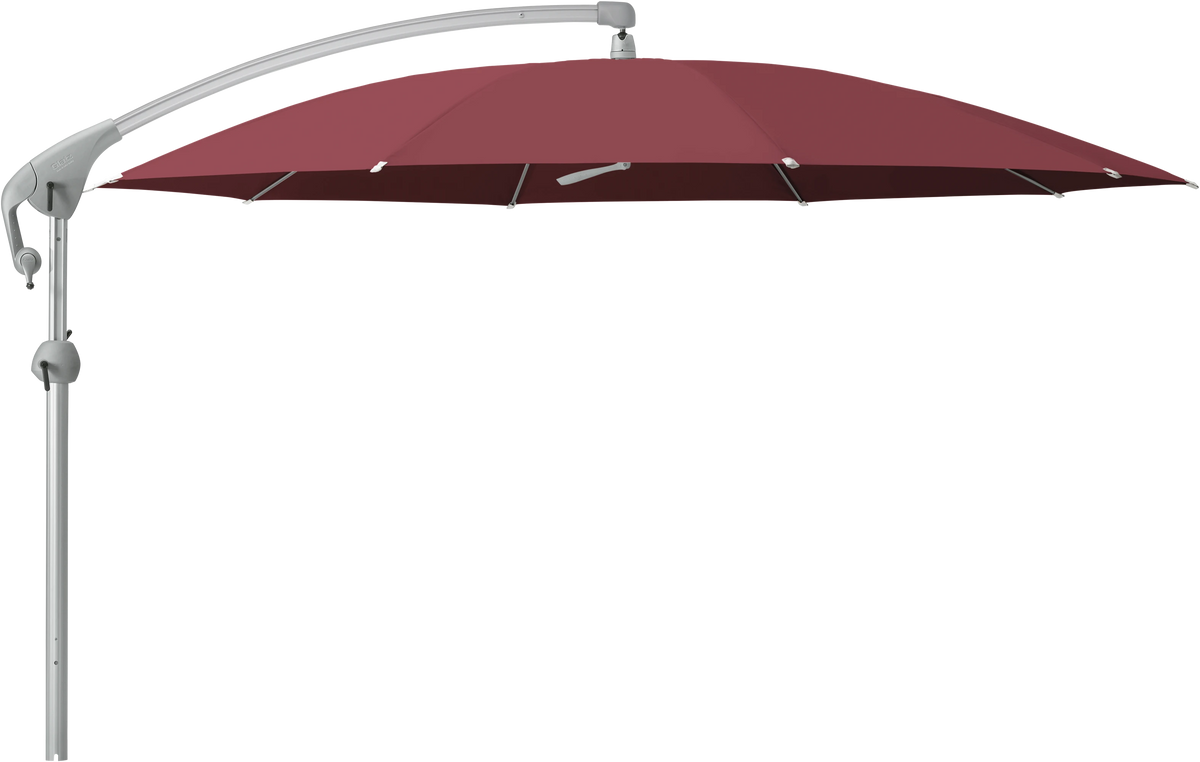 Glatz Parasol PENDALEX P+ rond Cat.5 644 Merlot Alu naturel eloxe
