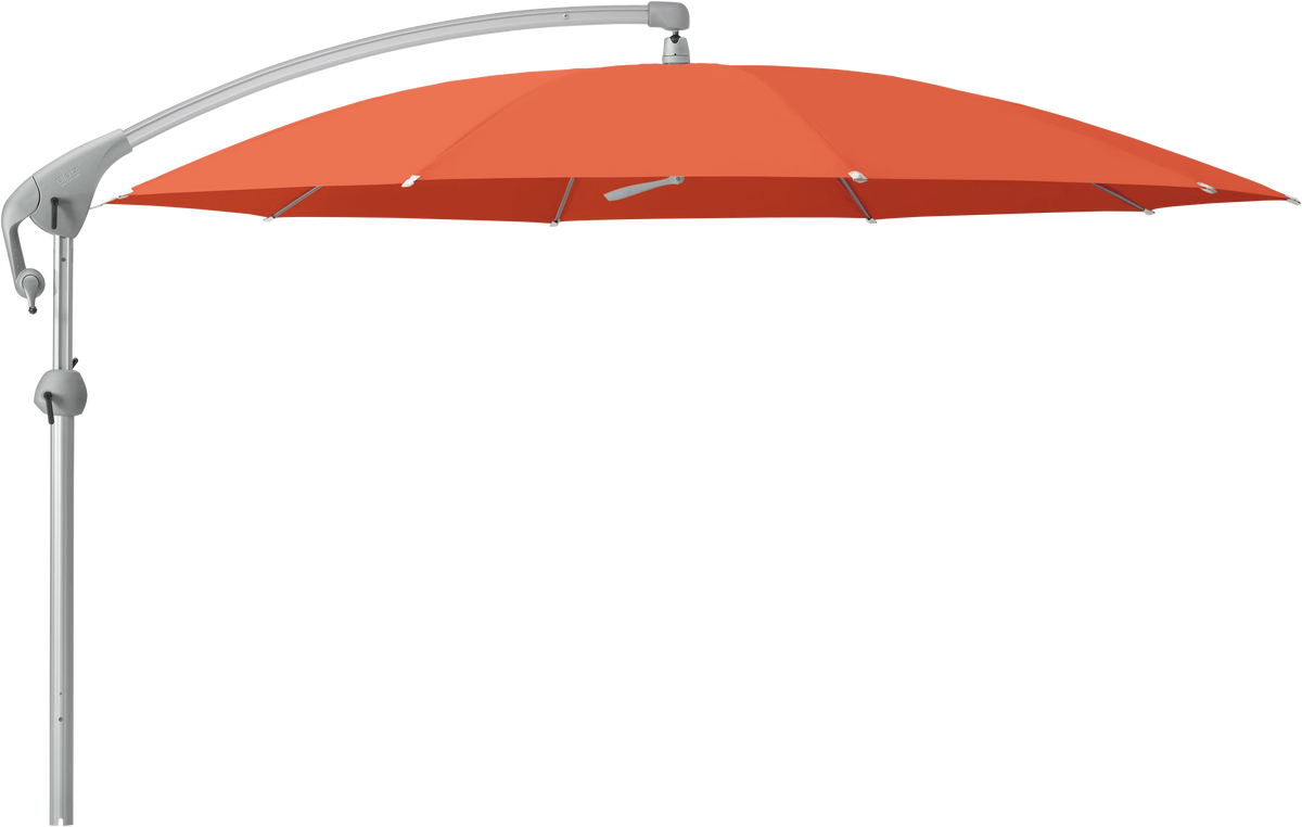 Glatz Parasol PENDALEX P+ rond Cat.5 660 Papaya Alu naturel eloxe