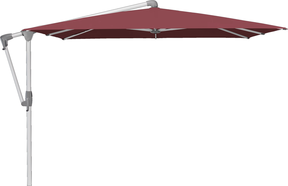 Glatz Parasol SUNWING Casa carre Cat.5 644 Merlot Alu naturel anodise