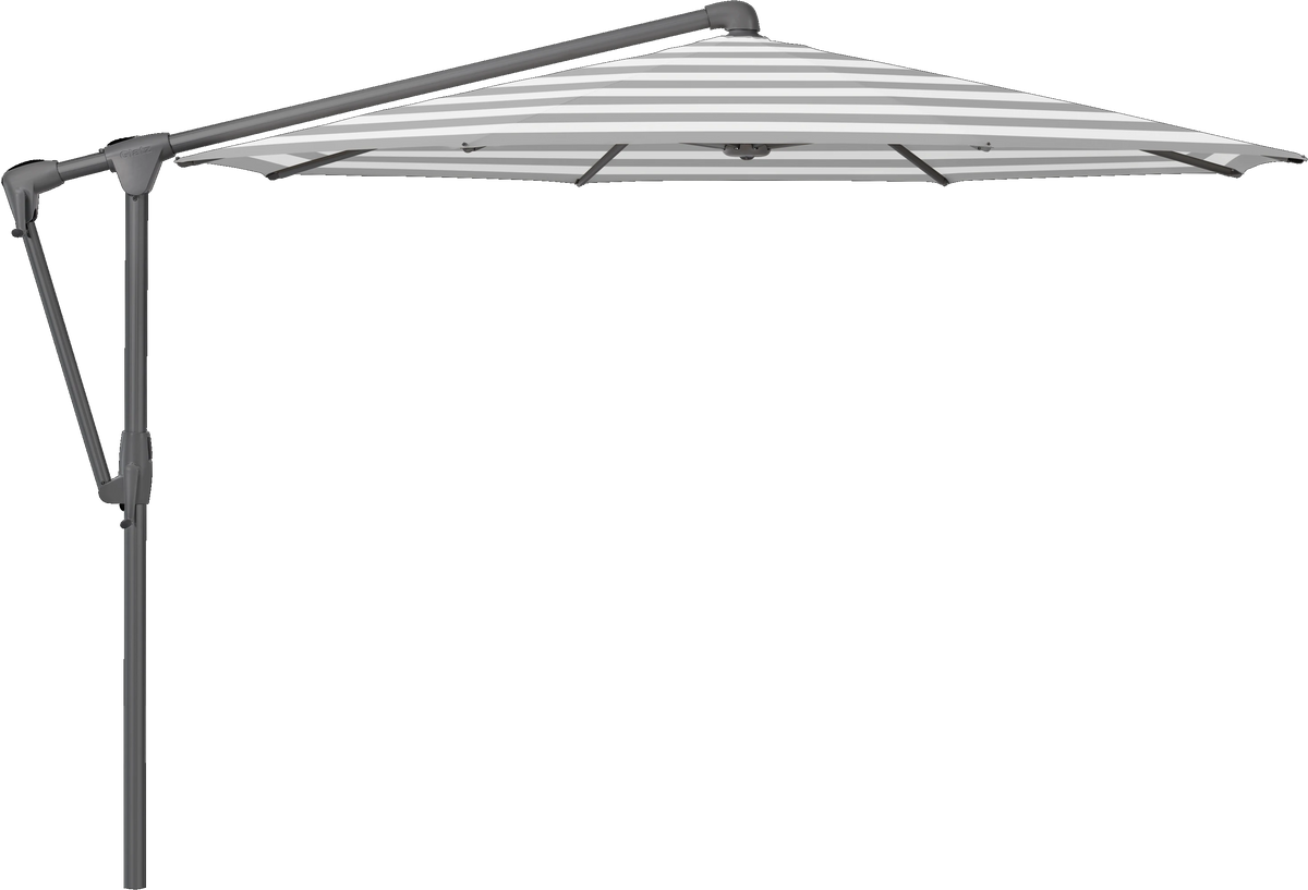 Glatz Parasol SUNWING Casa carre Cat.5 555 Grey Stripe Alu laque anthracite
