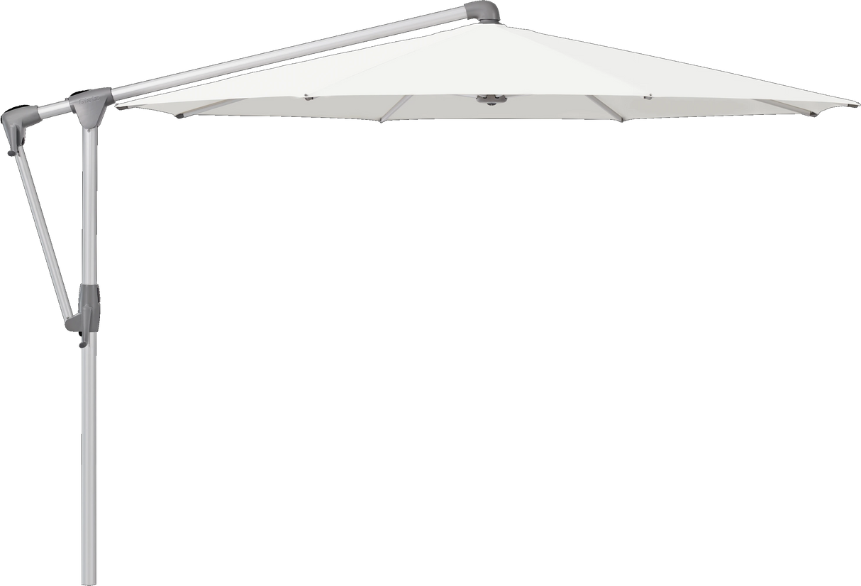 Glatz Parasol SUNWING Casa rond Cat.5 510 White Alu naturel anodise
