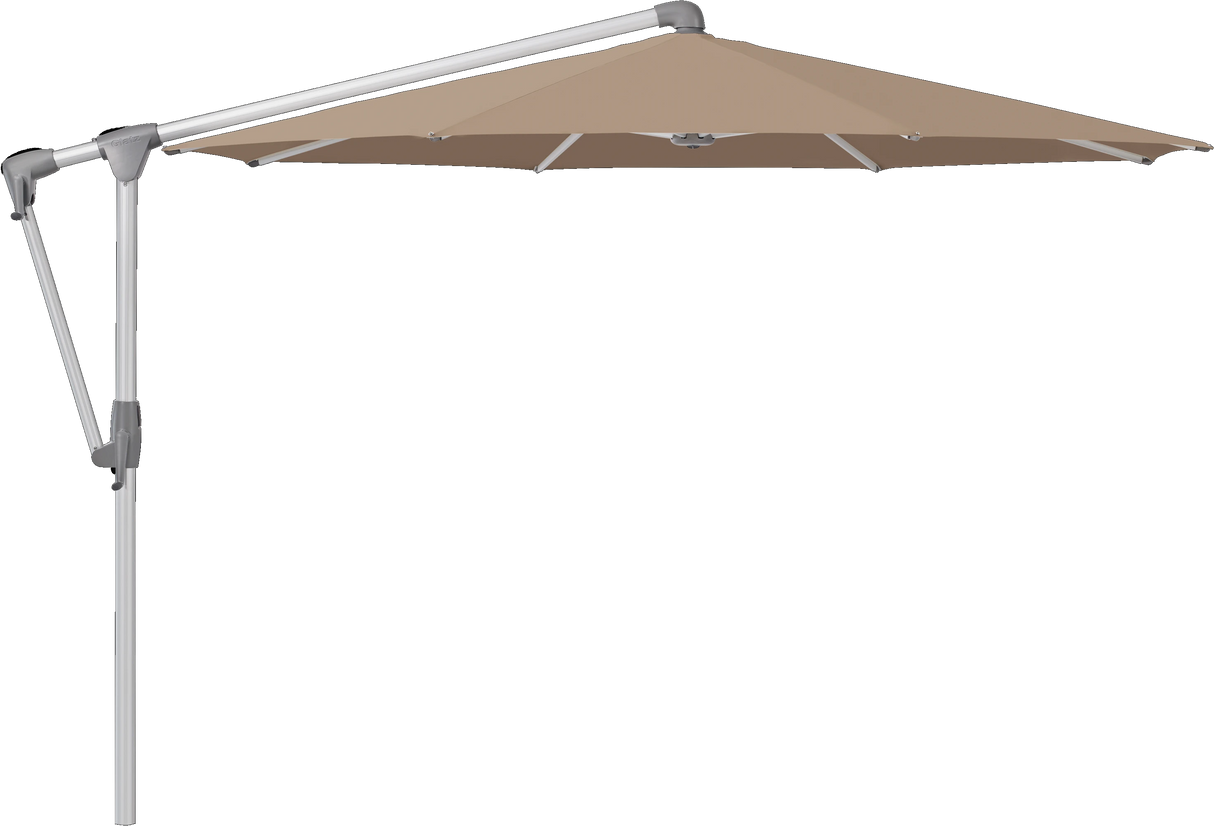 Glatz Parasol SUNWING Casa rond Cat.5 650 Camel Alu naturel anodise