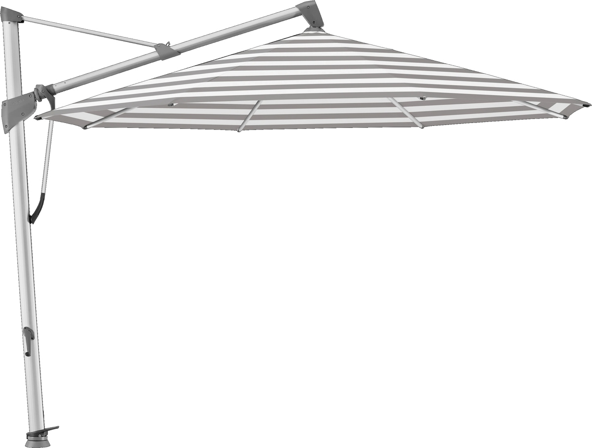 Glatz Parasol SOMBRANO® S+ rond 570 Steel Stripe Alu naturel eloxé
