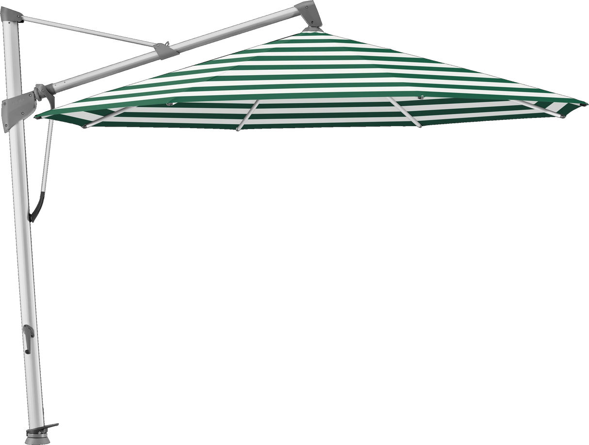 Glatz Parasol SOMBRANO® S+ rond 589 Green Stripe Alu naturel eloxé