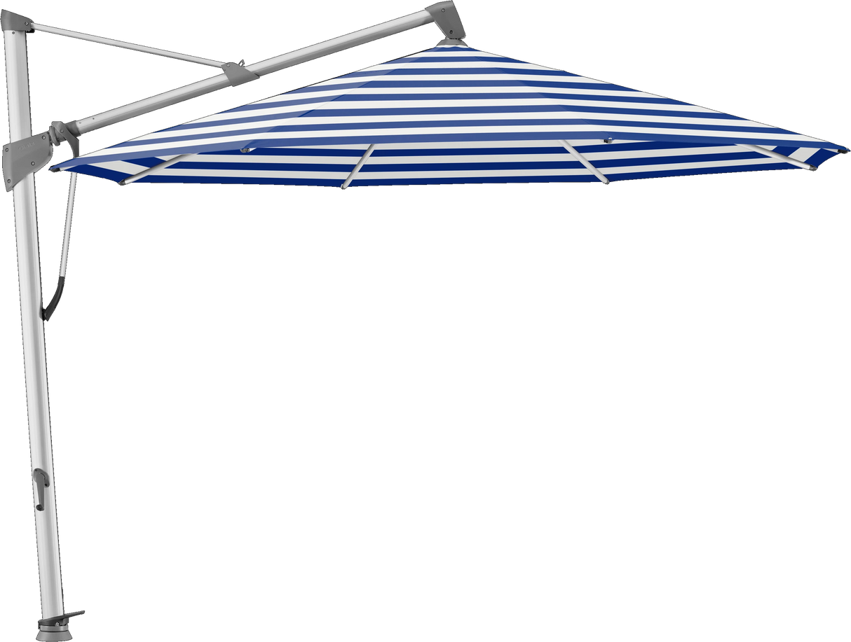 Glatz Parasol SOMBRANO® S+ rond 602 Blue Stripe Alu naturel eloxé