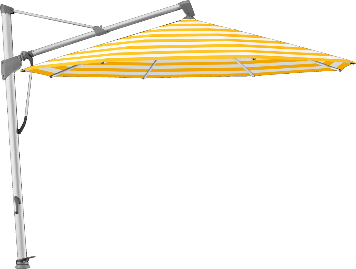Glatz Parasol SOMBRANO® S+ rond 624 Yellow Stripe Alu naturel eloxé