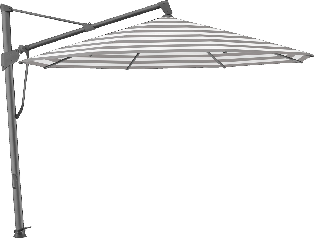 Glatz Parasol SOMBRANO® S+ rond 570 Steel Stripe Alu laqué anthracite