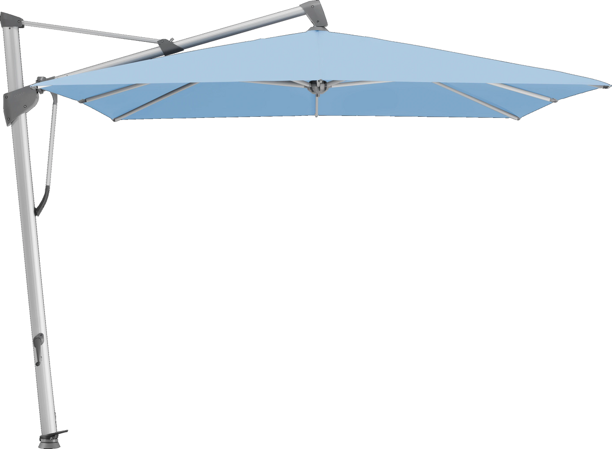 Glatz Parasol SOMBRANO® S+ carré 515 Cloud Alu naturel eloxé