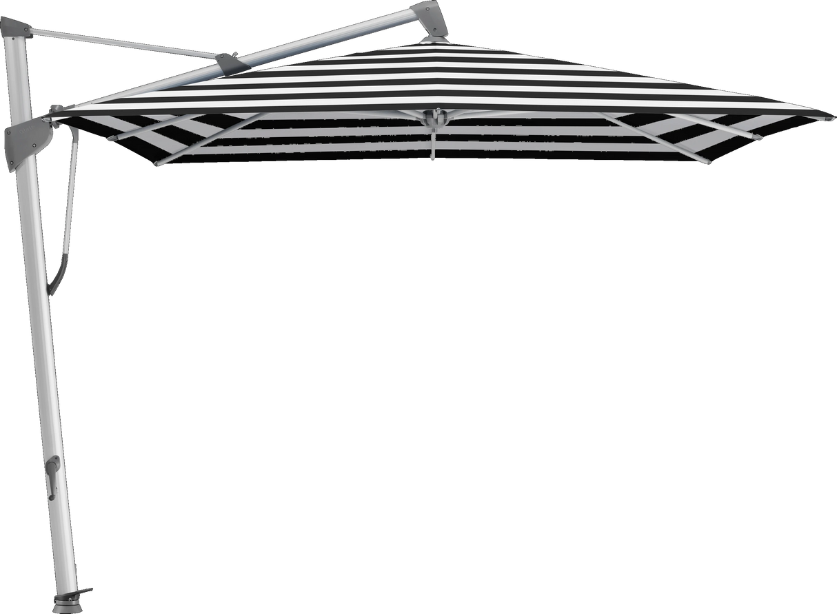 Glatz Parasol SOMBRANO® S+ carré 810 Black Stripe Alu naturel eloxé