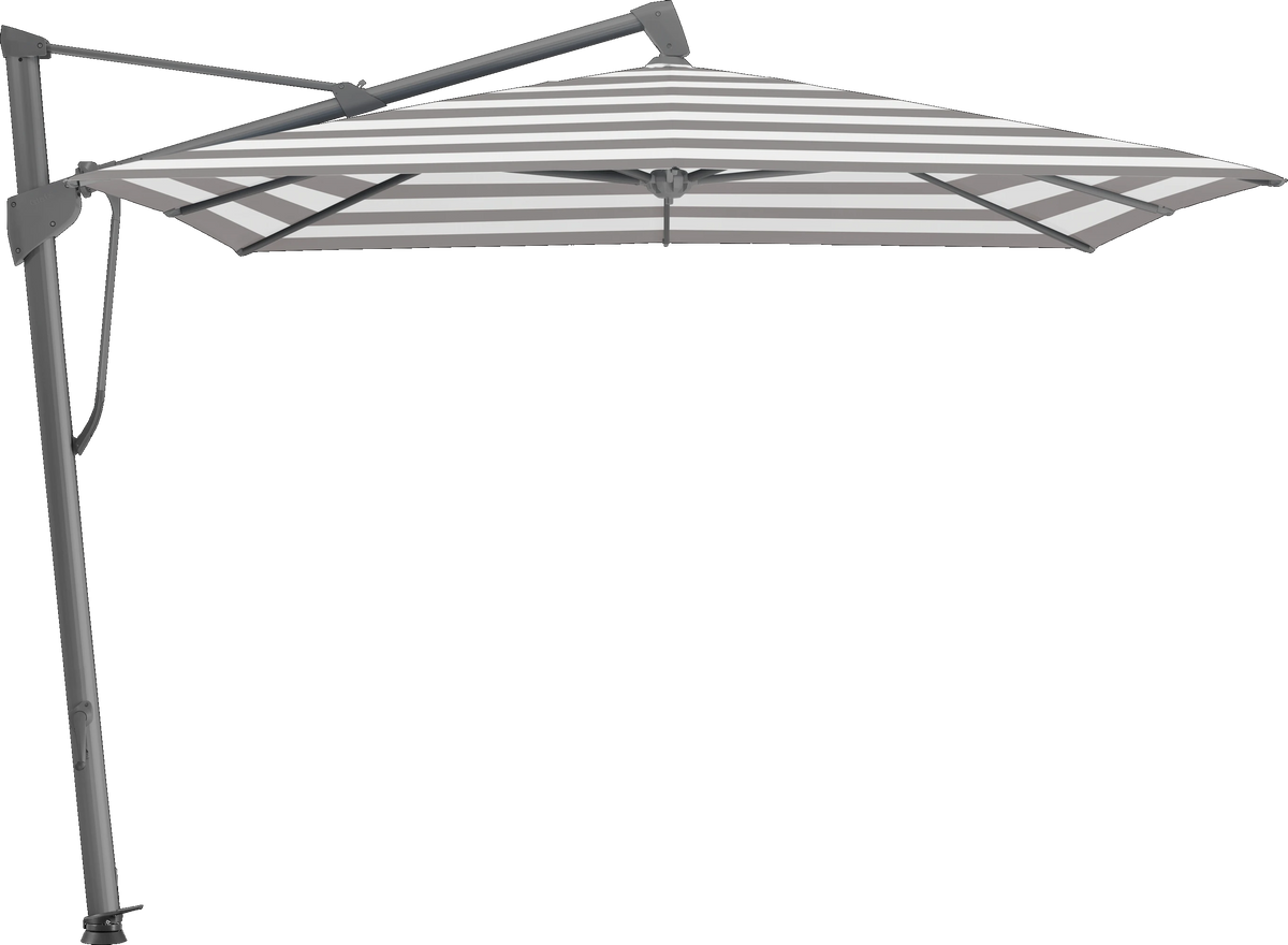 Glatz Parasol SOMBRANO® S+ carré 570 Steel Stripe Alu laqué anthracite