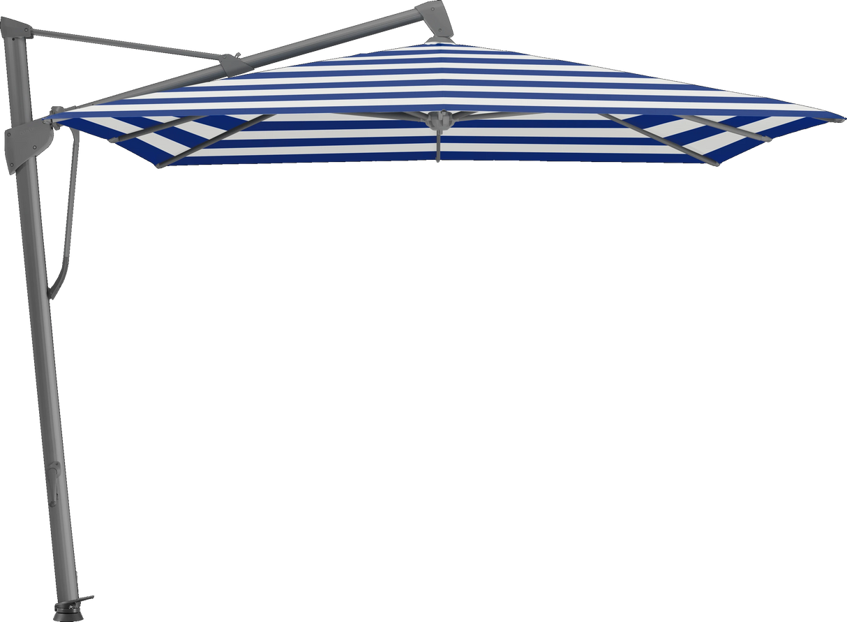 Glatz Parasol SOMBRANO® S+ carré 602 Blue Stripe Alu laqué anthracite