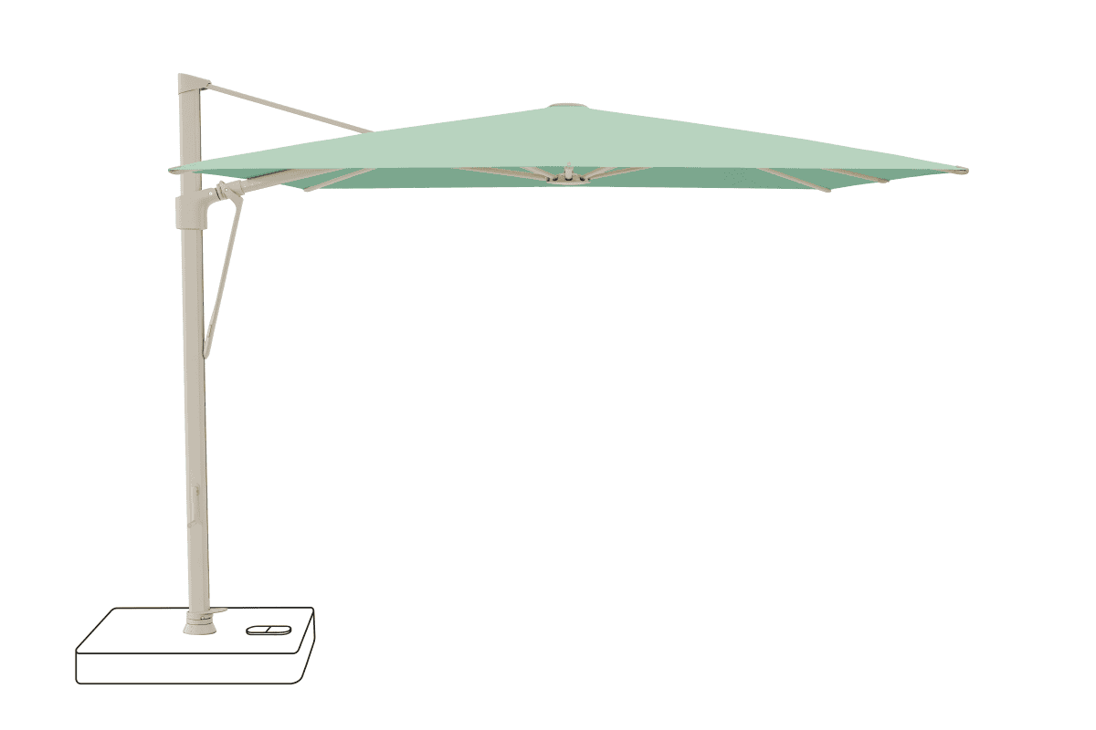 Glatz Parasol VITA Sfera carre Cat.5 581 Jade Alu laque gris soie