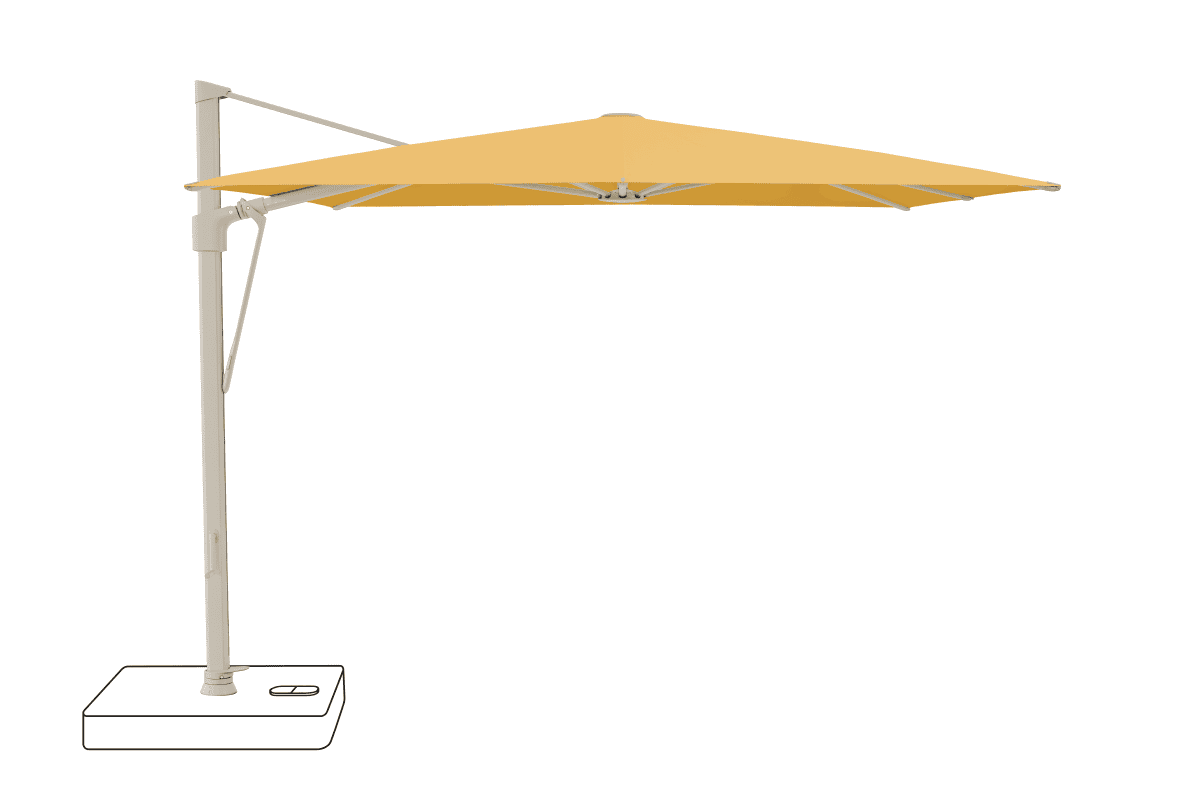 Glatz Parasol VITA Sfera carre Cat.5 617 Safran Alu laque gris soie