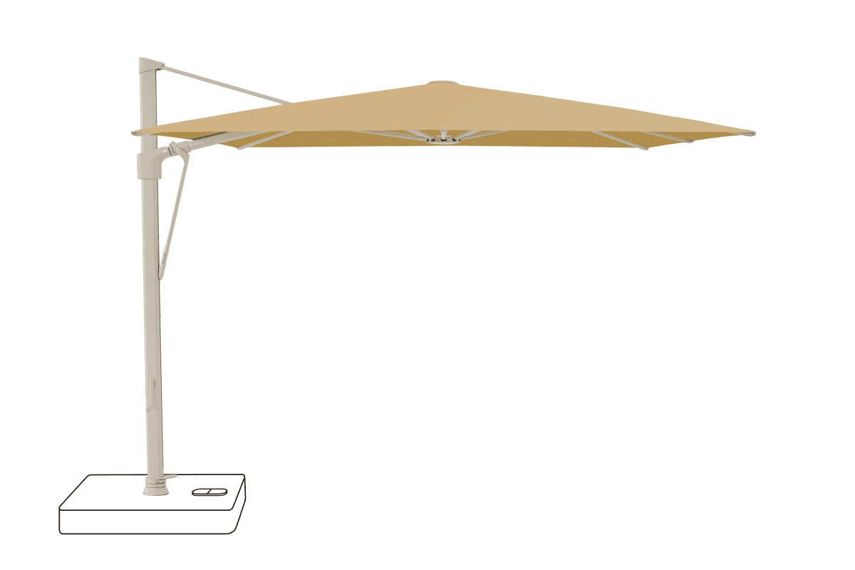 Glatz Parasol VITA Sfera carre Cat.5 618 Dijon Alu laque gris soie