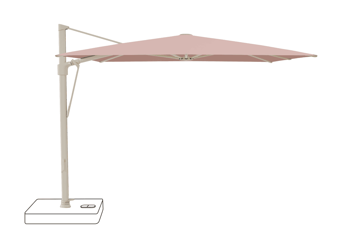 Glatz Parasol VITA Sfera carre Cat.5 639 Blush Alu laque gris soie
