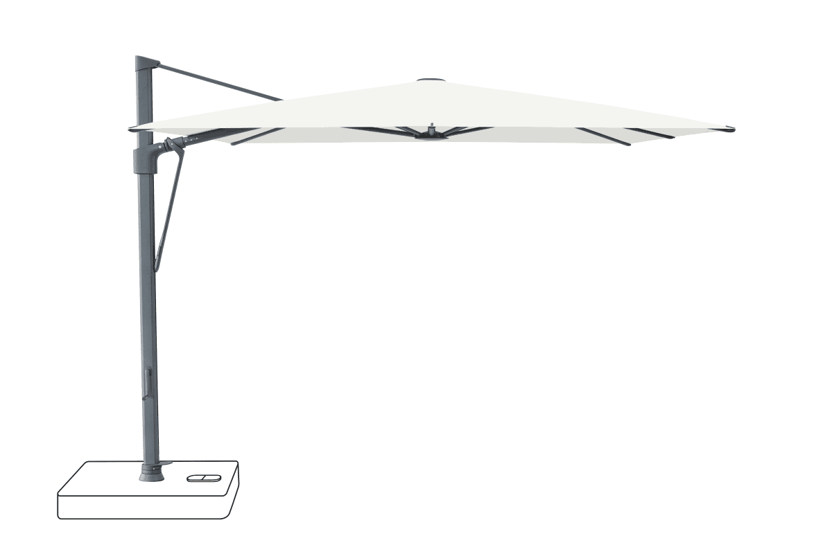 Glatz Parasol VITA Sfera carre Cat.5 510 White Alu laque anthracite