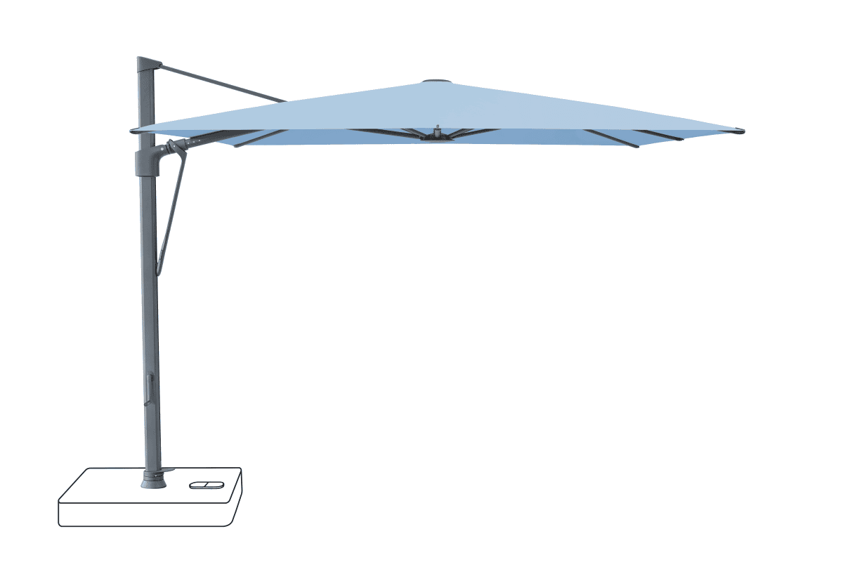 Glatz Parasol VITA Sfera carre Cat.5 515 Cloud Alu laque anthracite