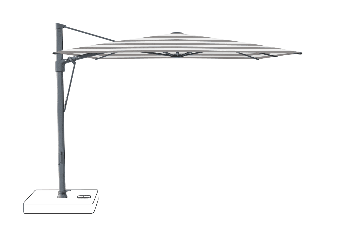 Glatz Parasol VITA Sfera carre Cat.5 570 Steel Stripe Alu laque anthracite