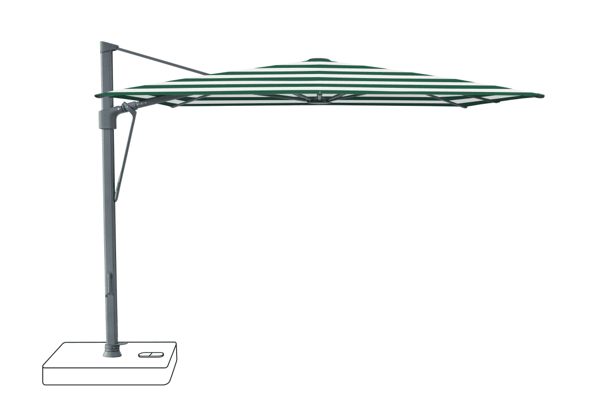 Glatz Parasol VITA Sfera carre Cat.5 589 Green Stripe Alu laque anthracite