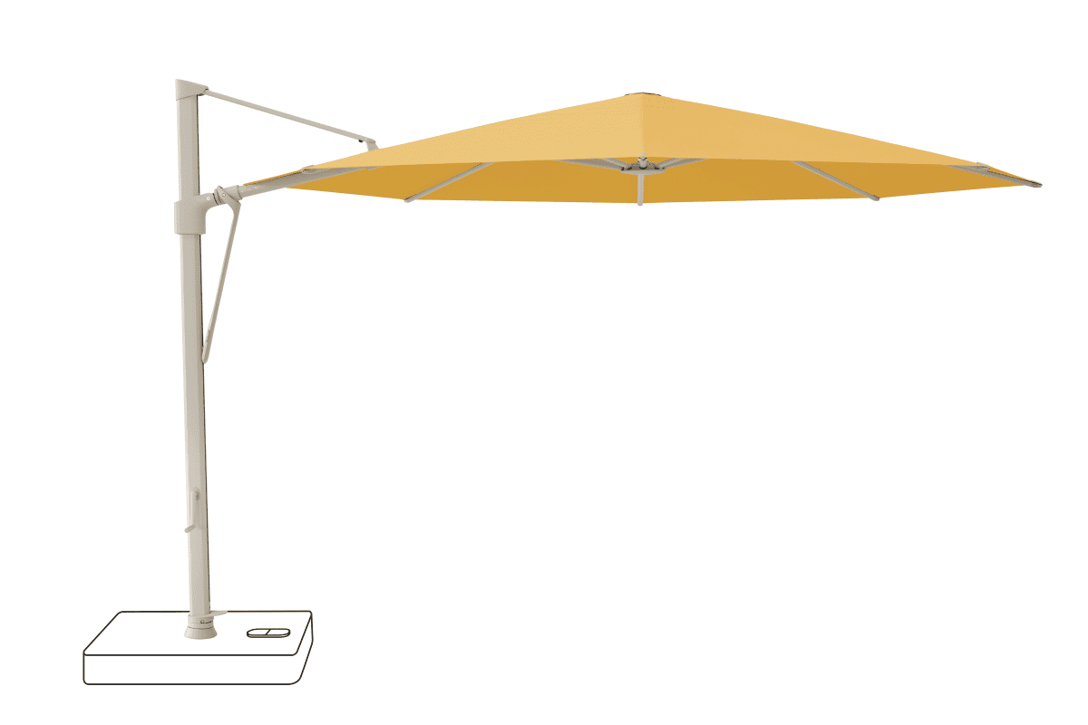 Glatz Parasol VITA Sfera rond Cat.5 617 Safran Alu laque gris soie