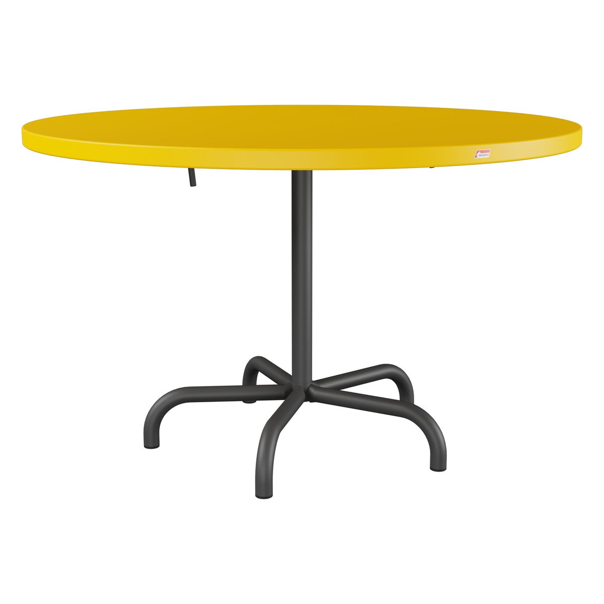 Schaffner Säntis Table repas rabattable Ø117cm – Jaune 11 / Noir 91