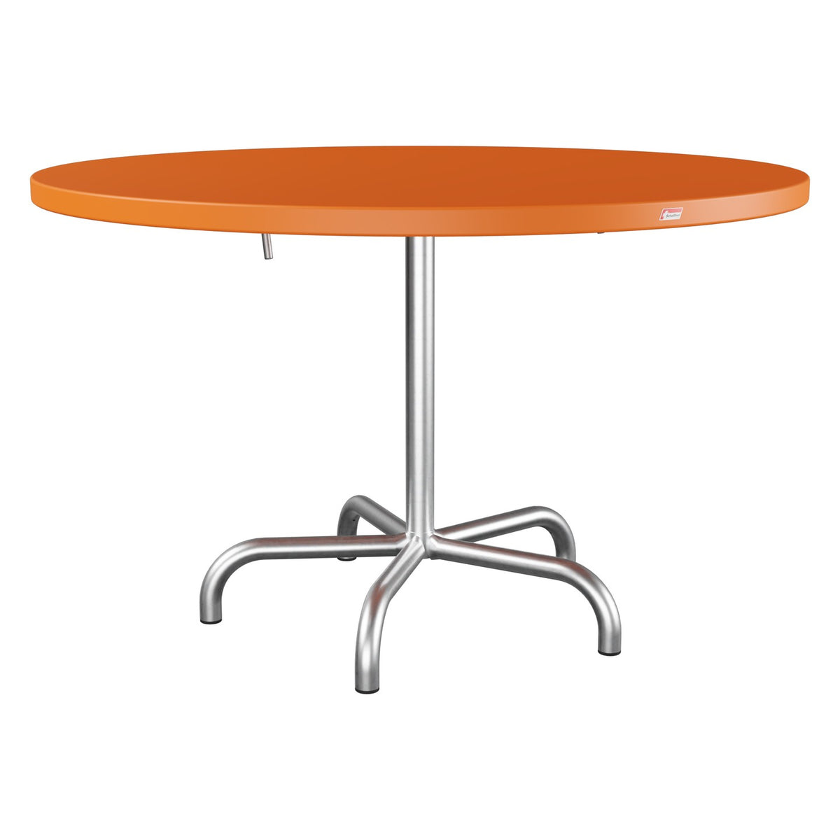 Schaffner Säntis Table repas rabattable Ø117cm – Orange 13 / Galvanisé à chaud 02