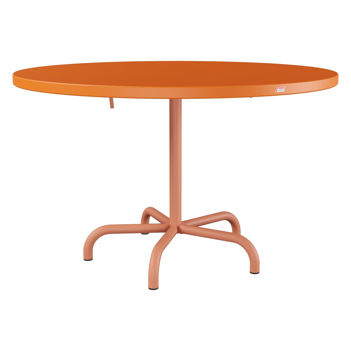 Schaffner Säntis Table repas rabattable Ø117cm – Orange 13 / Terracotta 84