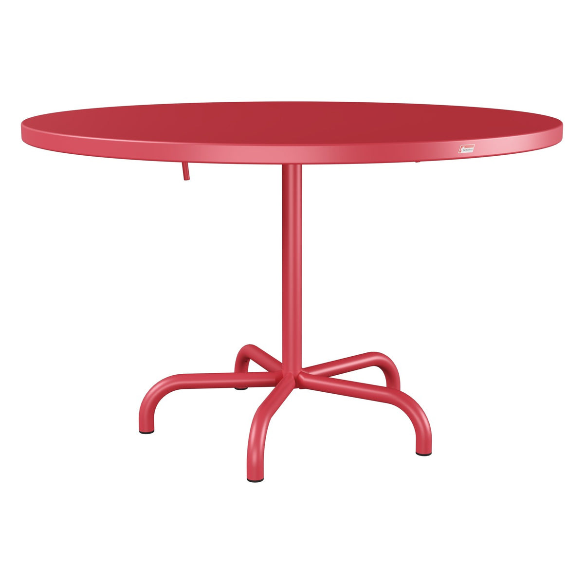 Schaffner Säntis Table repas rabattable Ø117cm – Rouge Érable 33 / Rouge Érable 33