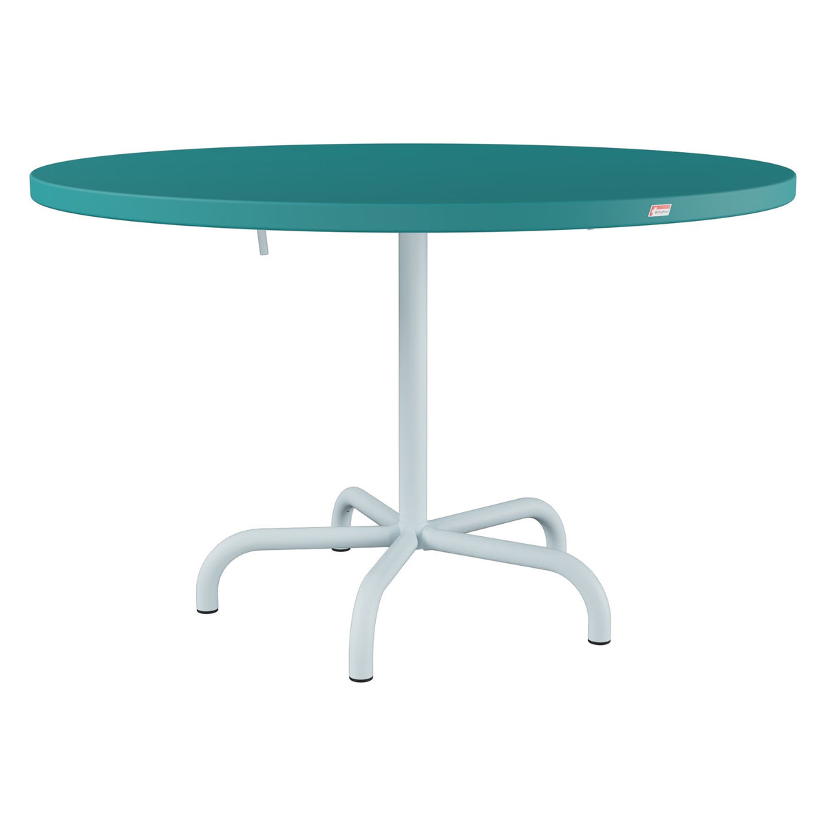 Schaffner Säntis Table repas rabattable Ø117cm – Bleu Kali 56 / Bleu Pastel 51