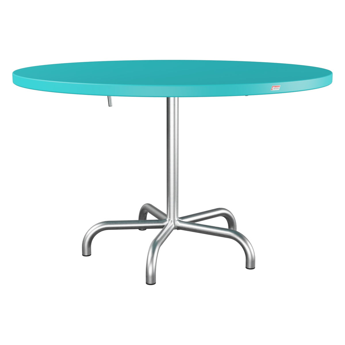 Schaffner Säntis Table repas rabattable Ø117cm – Turquoise 58 / Galvanisé à chaud 02