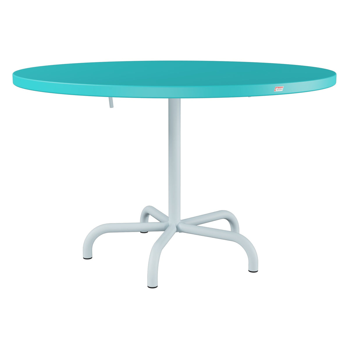 Schaffner Säntis Table repas rabattable Ø117cm – Turquoise 58 / Bleu Pastel 51