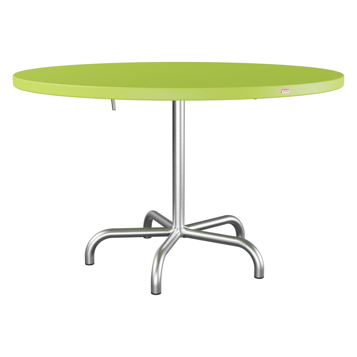 Schaffner Säntis Table repas rabattable Ø117cm – Vert clair 63 / Galvanisé à chaud 02