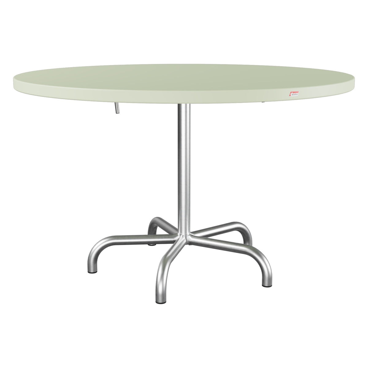 Schaffner Säntis Table repas rabattable Ø117cm – Vert Pastel 64 / Galvanisé à chaud 02