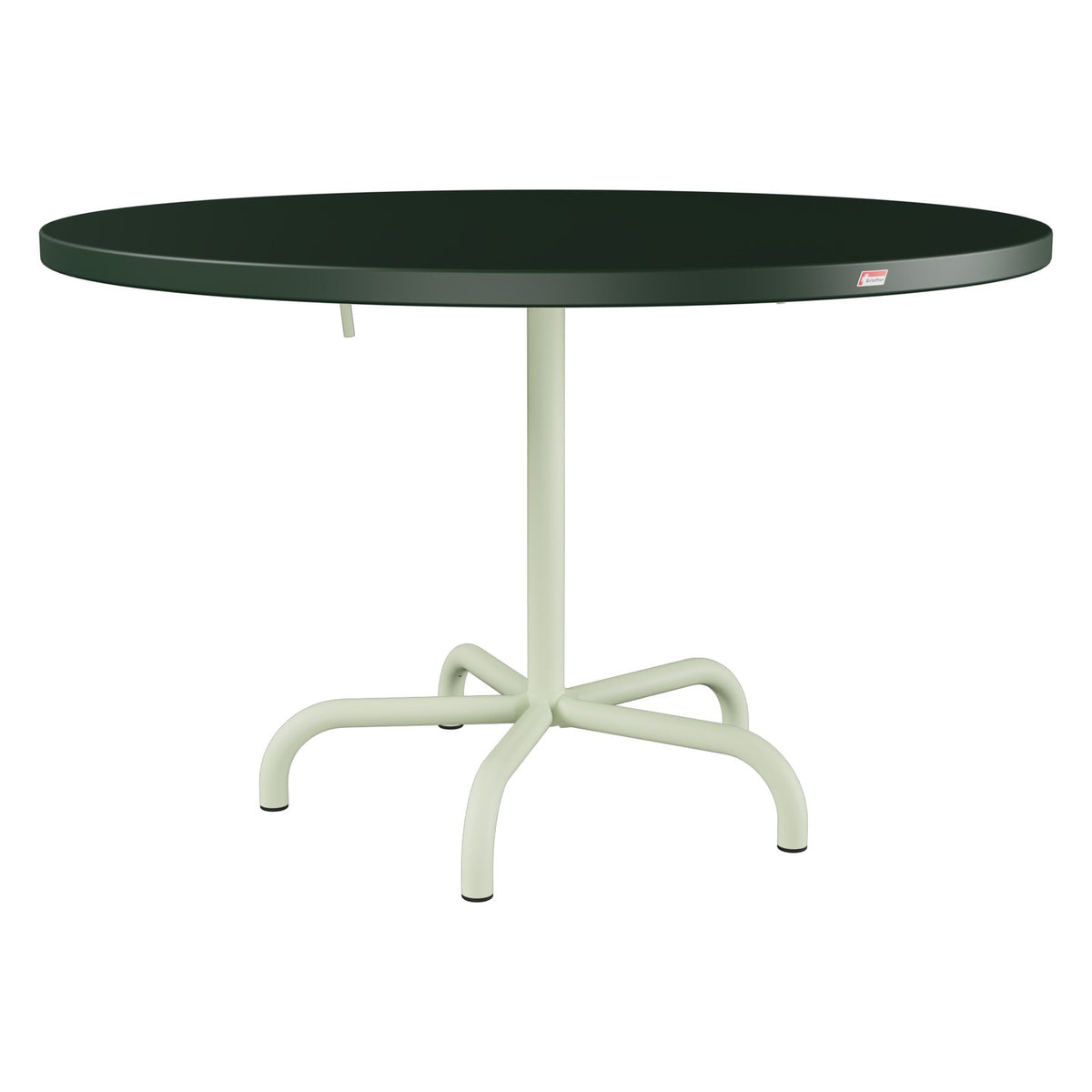 Schaffner Säntis Table repas rabattable Ø117cm – Vert Sapin 66 / Vert Pastel 64