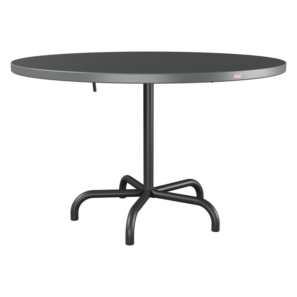 Schaffner Säntis Table repas rabattable Ø117cm – Graphite 73 / Anthracite 77