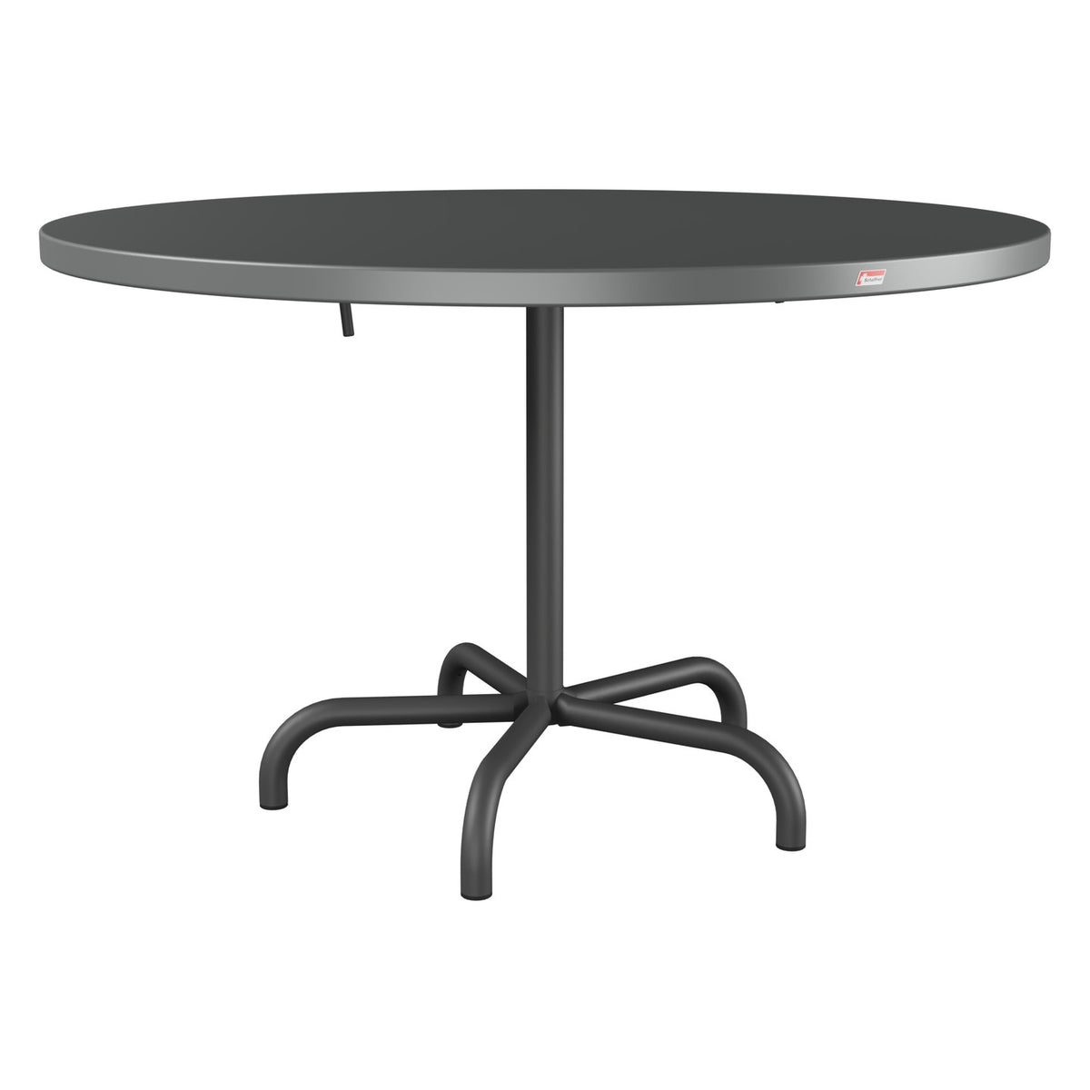 Schaffner Säntis Table repas rabattable Ø117cm – Graphite 73 / Noir 91
