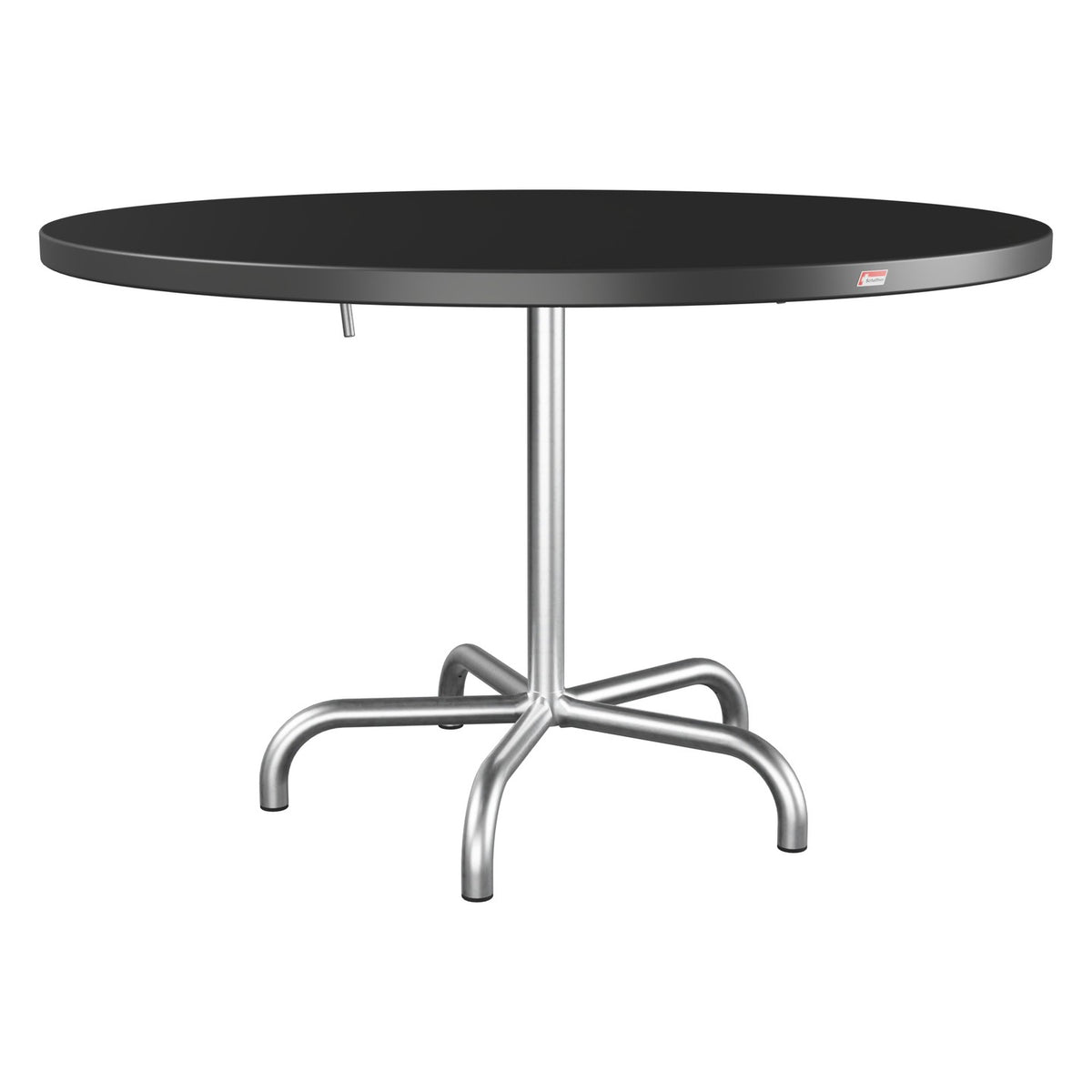 Schaffner Säntis Table repas rabattable Ø117cm – Anthracite 77 / Galvanisé à chaud 02