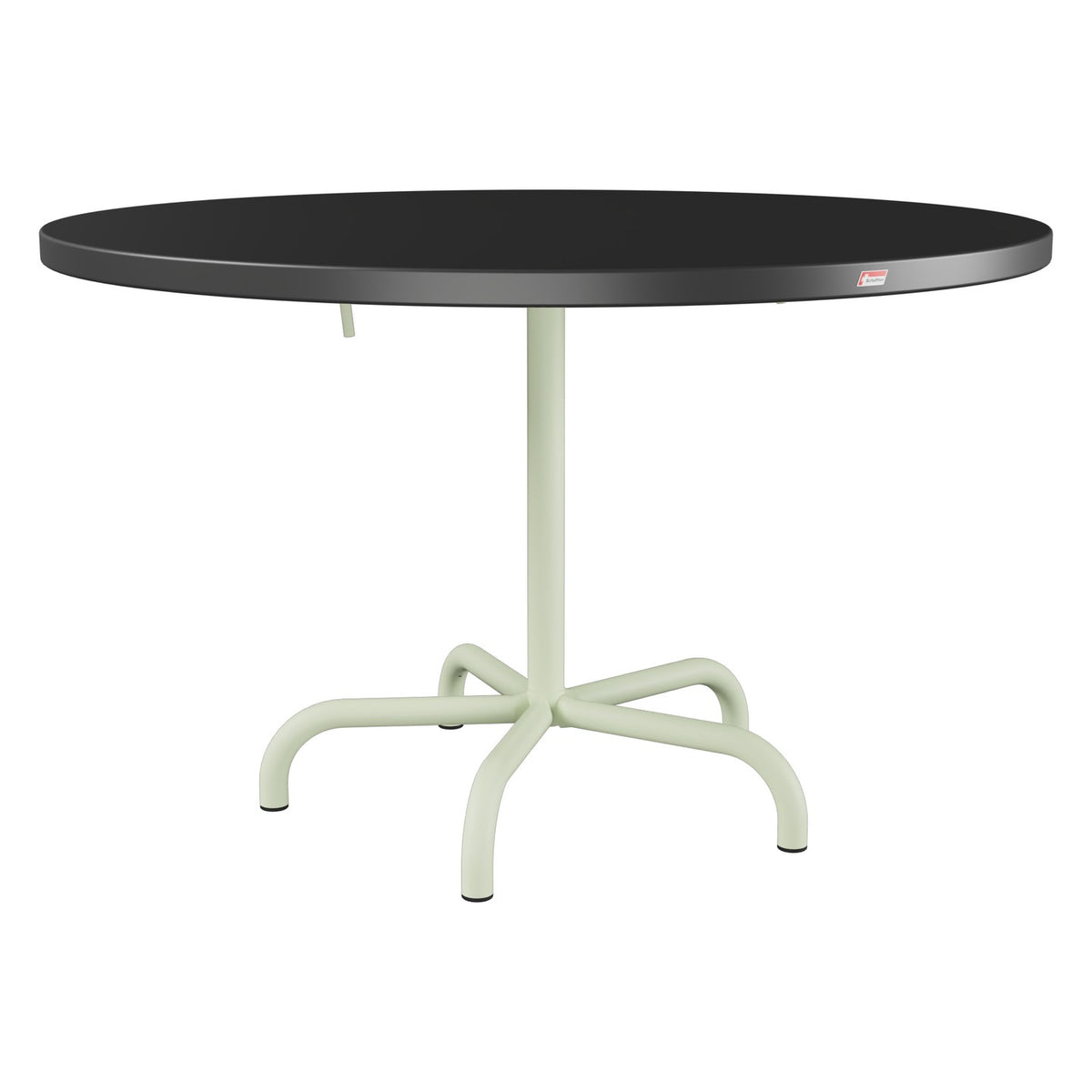 Schaffner Säntis Table repas rabattable Ø117cm – Anthracite 77 / Vert Pastel 64