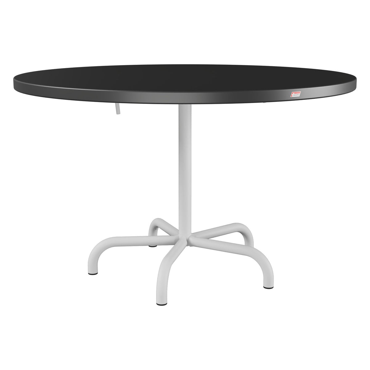 Schaffner Säntis Table repas rabattable Ø117cm – Anthracite 77 / Gris Argent 78