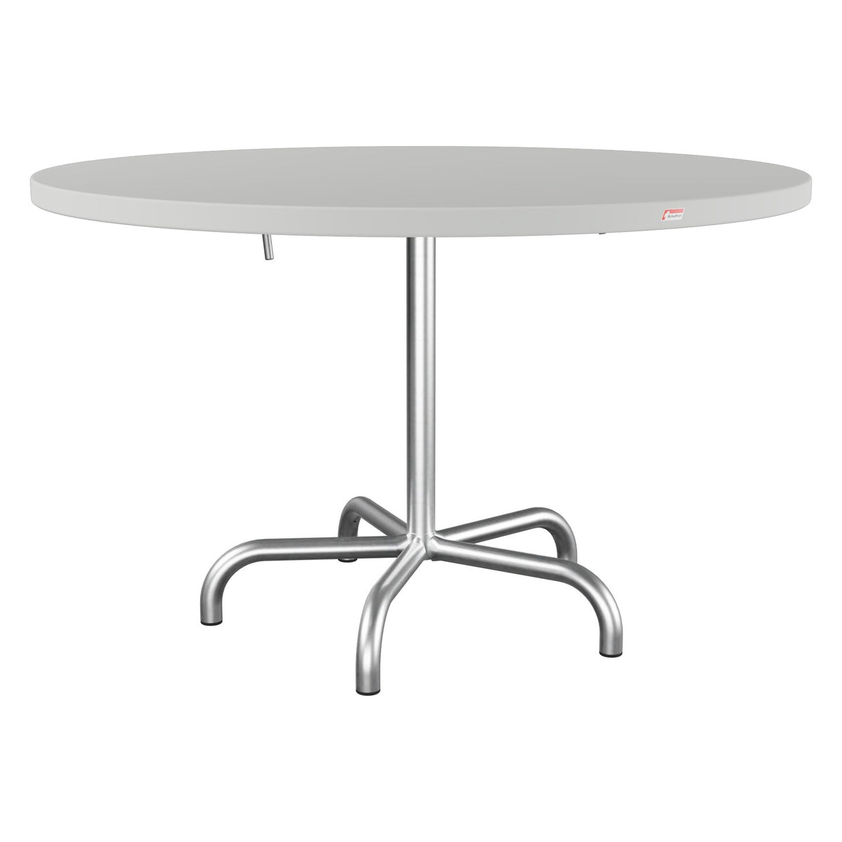 Schaffner Säntis Table repas rabattable Ø117cm – Gris Argent 78 / Galvanisé à chaud 02