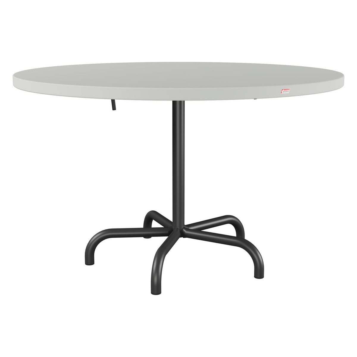 Schaffner Säntis Table repas rabattable Ø117cm – Gris Argent 78 / Anthracite 77