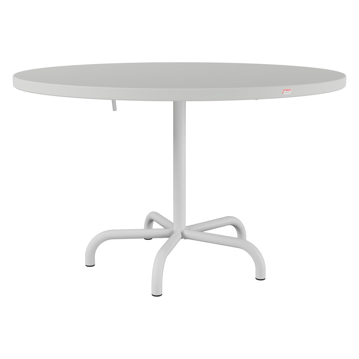 Schaffner Säntis Table repas rabattable Ø117cm – Gris Argent 78 / Gris Argent 78