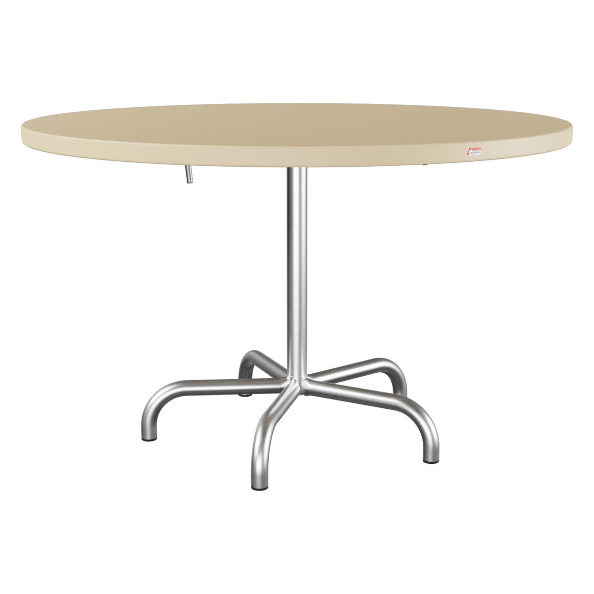 Schaffner Säntis Table repas rabattable Ø117cm – Marron Pastel 83 / Galvanisé à chaud 02