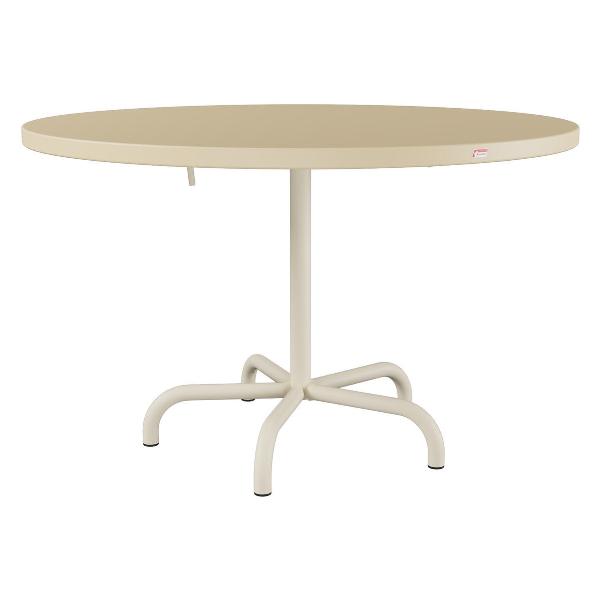 Schaffner Säntis Table repas rabattable Ø117cm – Marron Pastel 83 / Sable Pastel 15