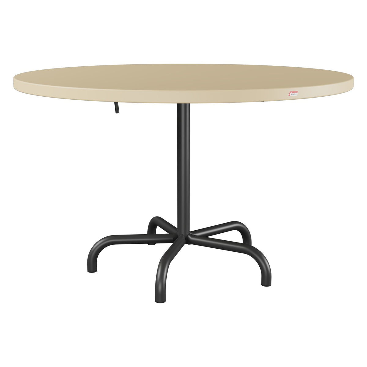 Schaffner Säntis Table repas rabattable Ø117cm – Marron Pastel 83 / Anthracite 77
