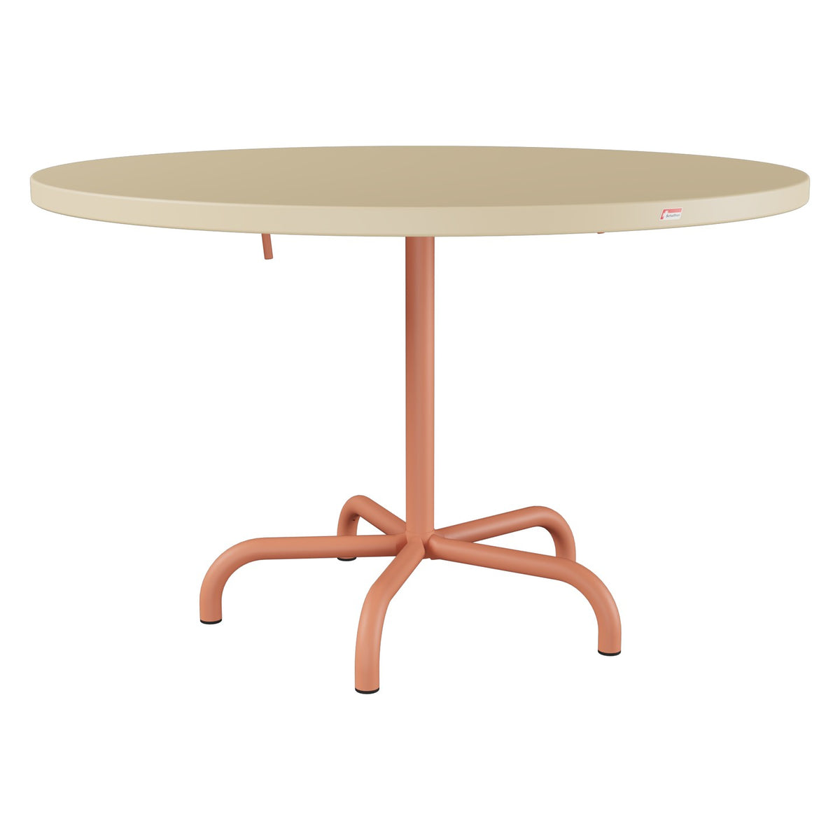 Schaffner Säntis Table repas rabattable Ø117cm – Marron Pastel 83 / Terracotta 84