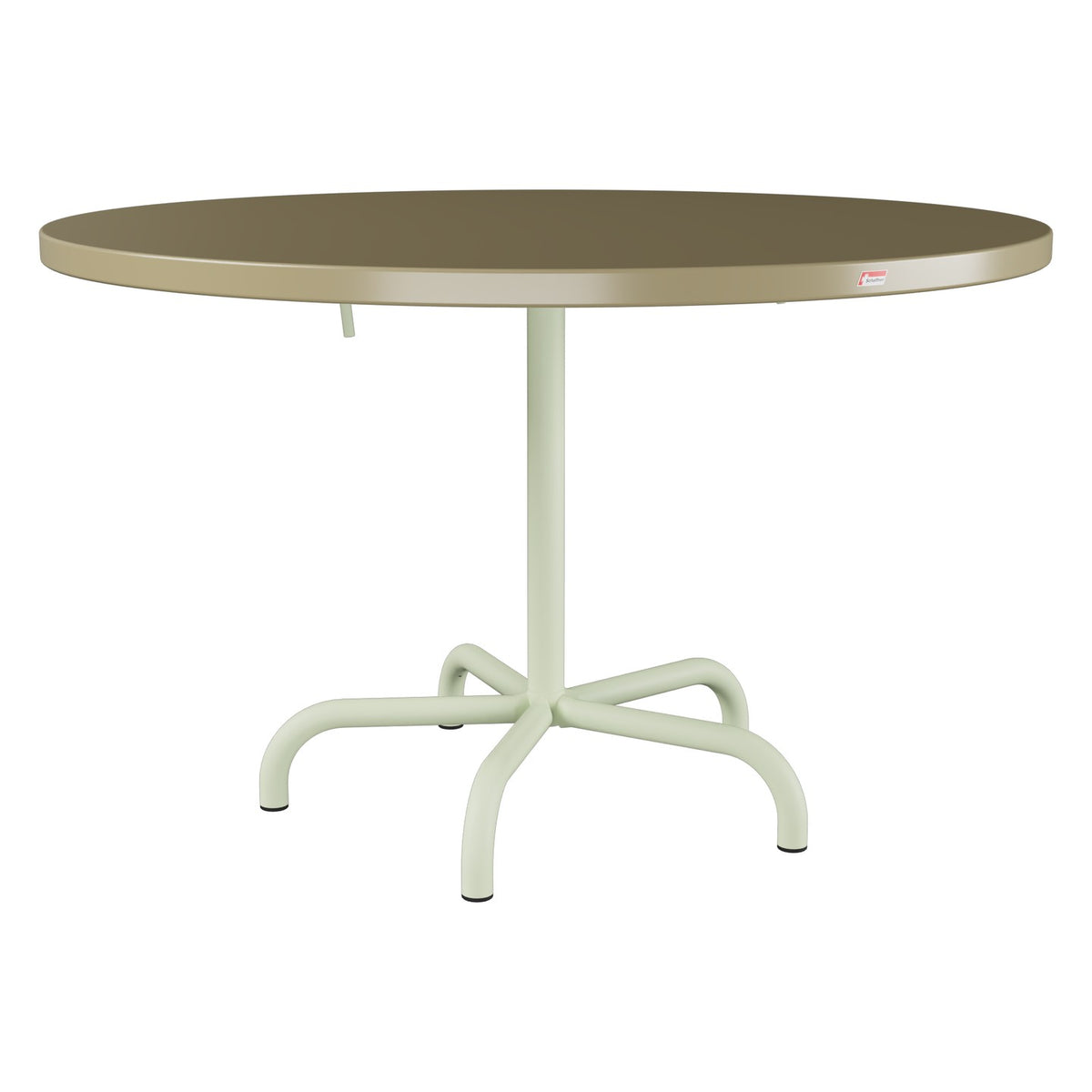 Schaffner Säntis Table repas rabattable Ø117cm – Champagne 85 / Vert Pastel 64
